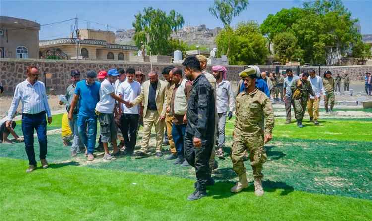 محافظ الضالع يدشّن المرحلة الثانية من مشروع تأهيل ملعب نادي الصمود