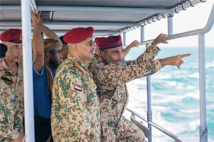 طارق صالح يشهد إطلاق تشكيل جديد للقوات البحرية في باب المندب وزقر