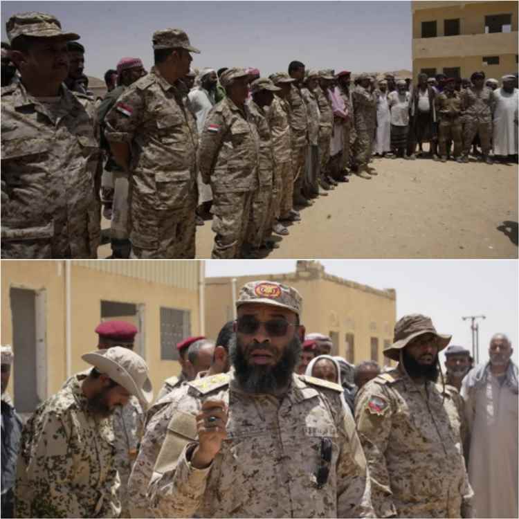 قائد المنطقة العسكرية الأولى يتفقد اللواء 11 حرس حدود بحضرموت