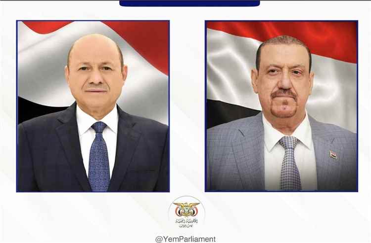 رئيس مجلس النواب يهنئ رئيس وأعضاء مجلس القيادة الرئاسي بمناسبة العيد الوطني ٢٢ مايو