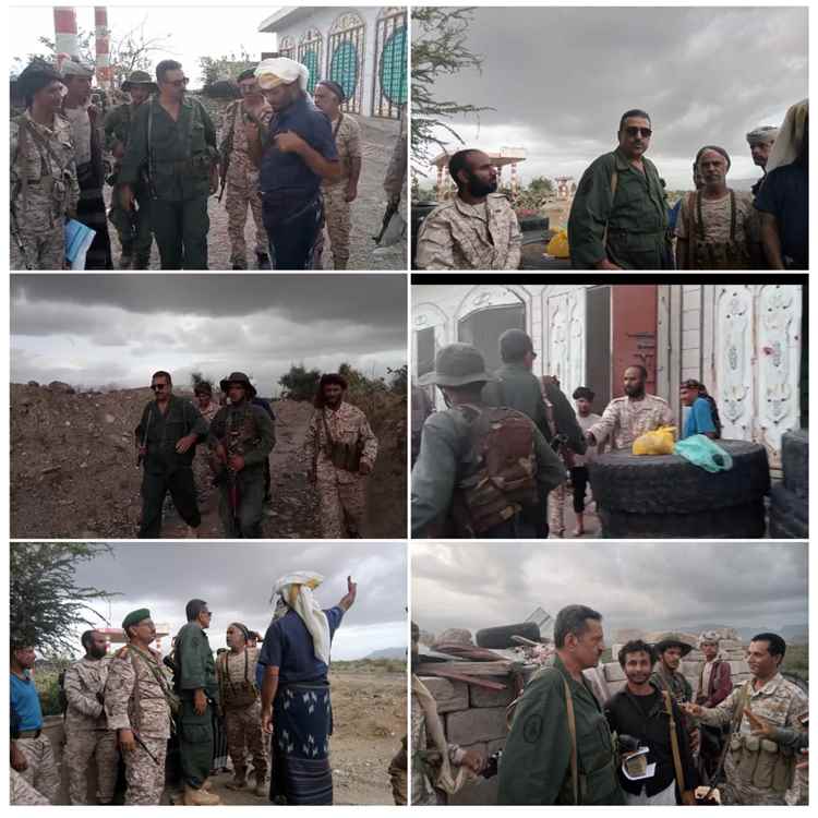 قائد المنطقة العسكرية الثامنة  يزور المرابطين في جبهات القتال في شمال وغرب قعطبة لتهنئتهم بمناسبة عيد الاضحى المبارك