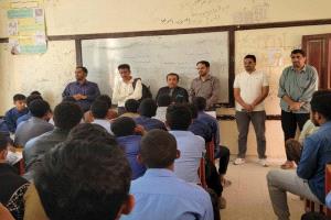 جامعة شبوة تختتم حملة توعية نوعية لتهيئة طلاب الثانوية، وارشادهم نحو مستقبلهم الجامعي.