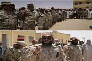 قائد المنطقة العسكرية الأولى يتفقد اللواء 11 حرس حدود بحضرموت