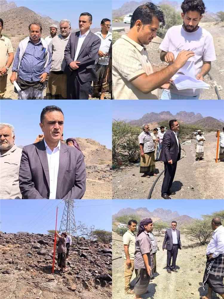ردفان تبدأ مسح وتحديد مسار الخط الكهربائي الجديد لآبار مياه حليه