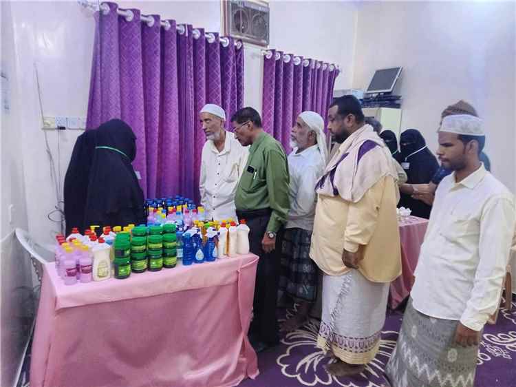 مدير عام تريم يحضر تدشين وافتتاح المعرض الحرفي والعلمي للكفيفات