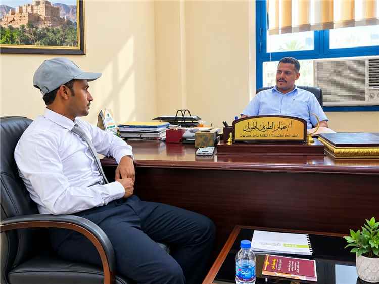 مدير عام مكتب وزارة الثقافة بساحل حضرموت يلتقي مدير مكتب الثقافة بمديرية غيل بن يمين