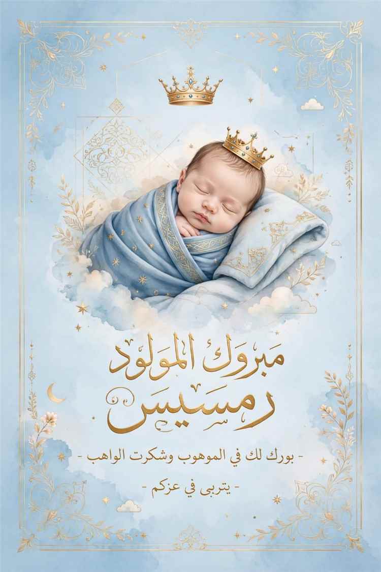 عدن الغد تهنئ الزميل نضال فارع بالحفيد الجديد "رمسيس"