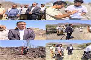 ردفان تبدأ مسح وتحديد مسار الخط الكهربائي الجديد لآبار مياه حليه