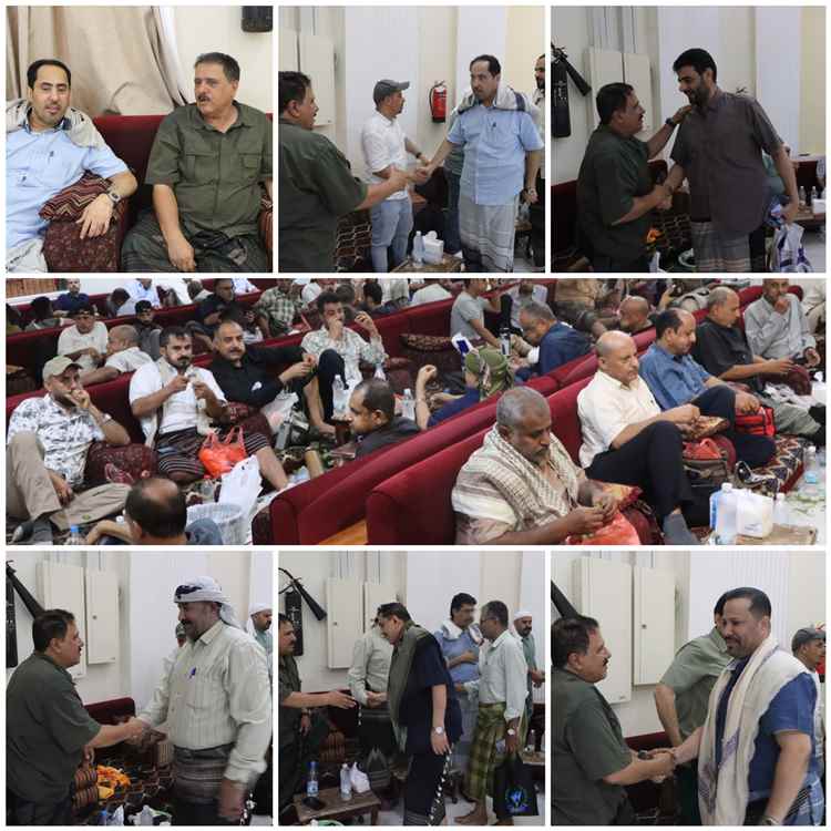 قيادات عسكرية وأمنية واجتماعية ورياضية يقدمون واجب العزاء في فقيد الوطن الحاج أحمد حسين جبر