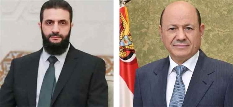 رئيس مجلس القيادة يتلقى برقية تهنئة من الرئيس السوري