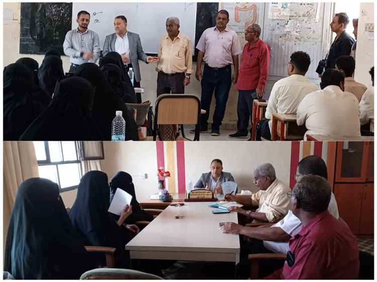الأمين العام للمجلس المحلي بأبين يزور معهد الدكتور أمين ناشر – فرع أبين ويطلع على واقع العملية التعليمية