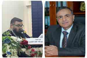 رئيس جامعة عدن يهنئ النصيري بفوزه بالمركز الأول في جائزة اتحاد الجامعات العربية