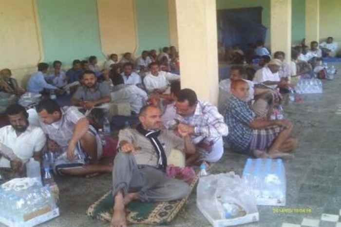 استقبال عزاء أمين عام محلي ردفان في قاعة الشهداء بمدينة الحبيلين