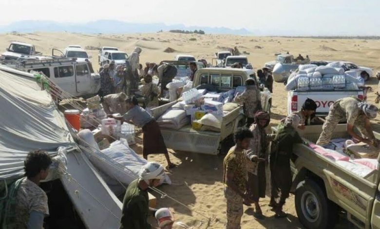 قافلة غذائية من منطقة المصينعة دعماً للجيش الوطني والمقاومة الجنوبية في جبهات الشرف بعسيلان شبوة