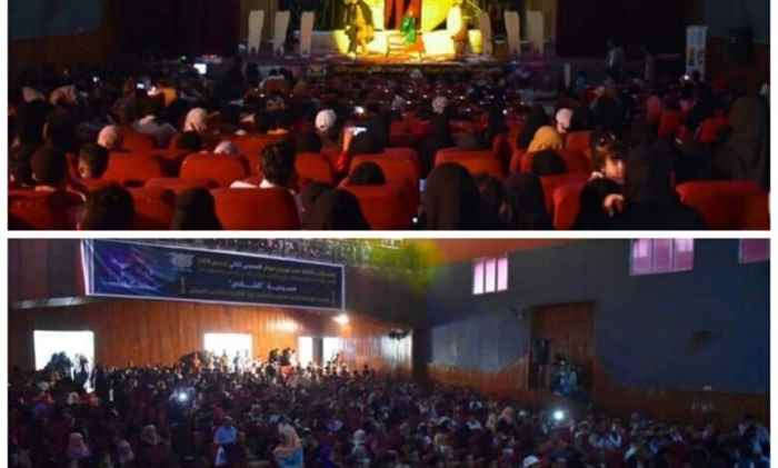 بحضورٍ جماهيري كبير : مكتب الثقافة بتعز يتجلى في تقديم مهرجان " عُروض 2 " ومسرحية ( الخلاص ) لجمهور تعز ، ضمن فعاليات معرض تعز الثالث للكتاب