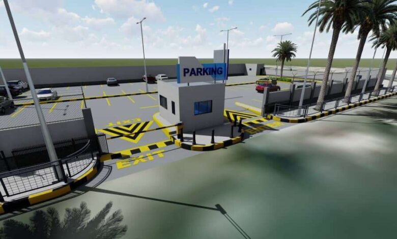 تجهيزات لإقامة موقف سيارات بمواصفات حديثة بالقلوعة